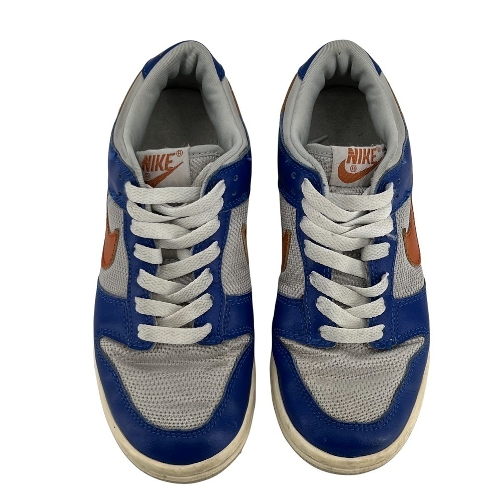 Nike Dunk Low GS Blue Orange Lace Up Sneakers Size 3.5 Youth